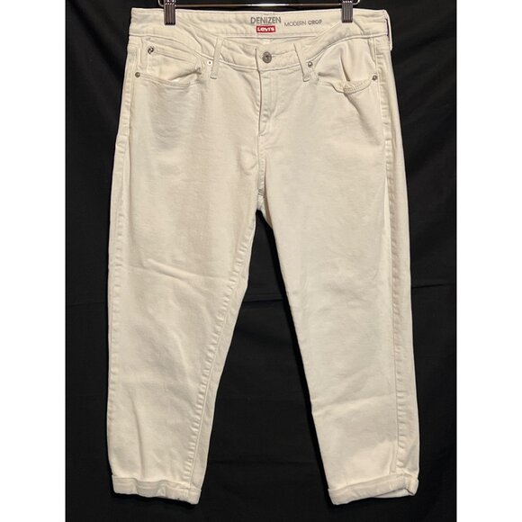 Denizen By Levis Womens Modern Crop White Jeans size 32 - Picture 1 of 9